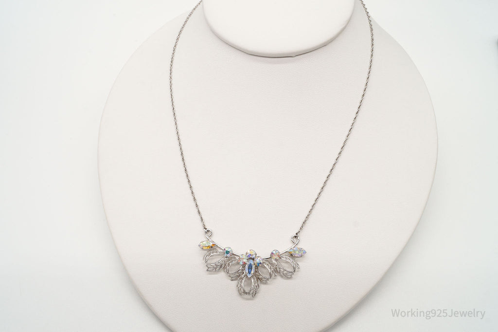 Antique Rhinestone Filigree Sterling Silver Necklace 16" | Jewelry > Necklaces > Pendants | Wiccan Center