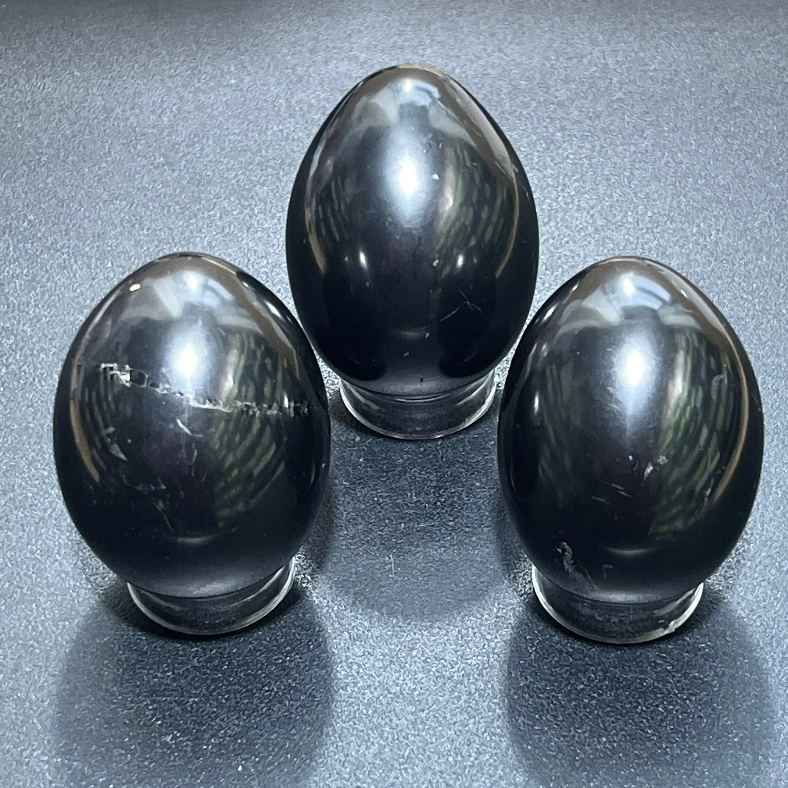 Black Shungite Polished Egg Carving Wholesale | Home & Living > Home Decor > Home Accents > Rocks & Geodes | Wiccan Center