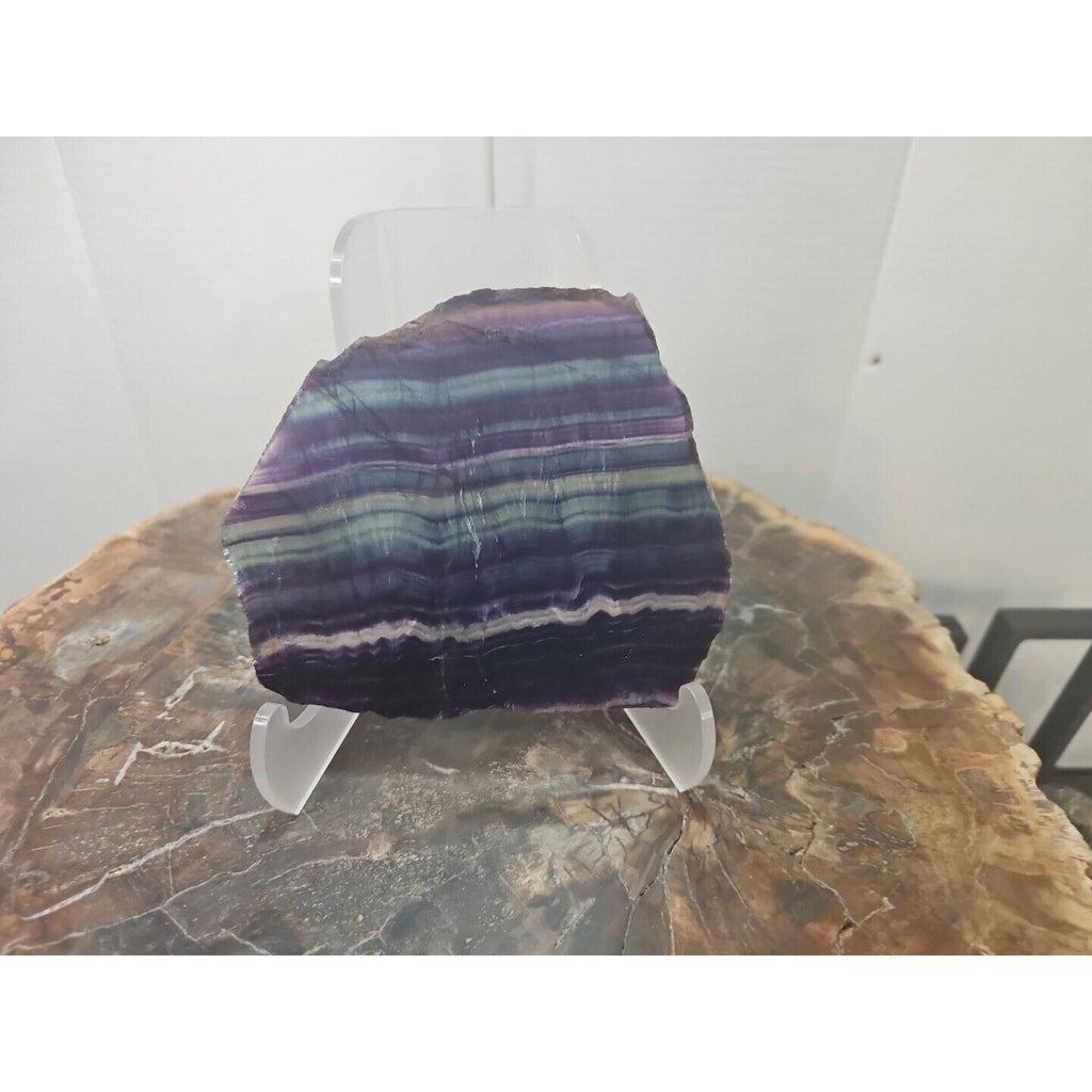380G Natural beautiful Rainbow Fluorite Crystal flake original stone specimen | Mineral Specimens | Wiccan Center