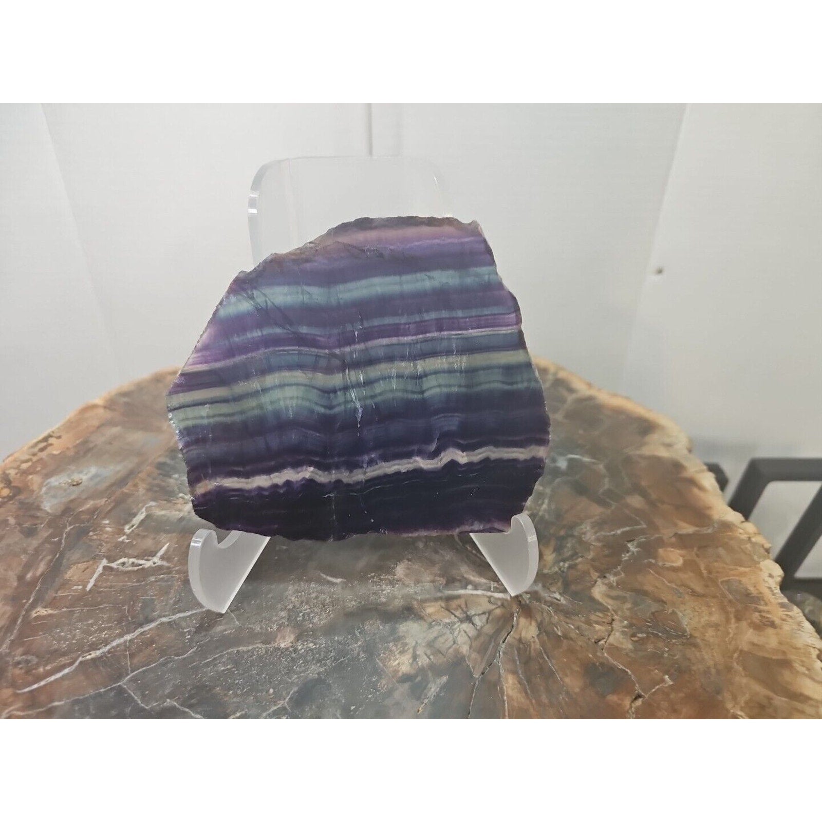380G Natural beautiful Rainbow Fluorite Crystal flake original stone specimen | Mineral Specimens | Wiccan Center