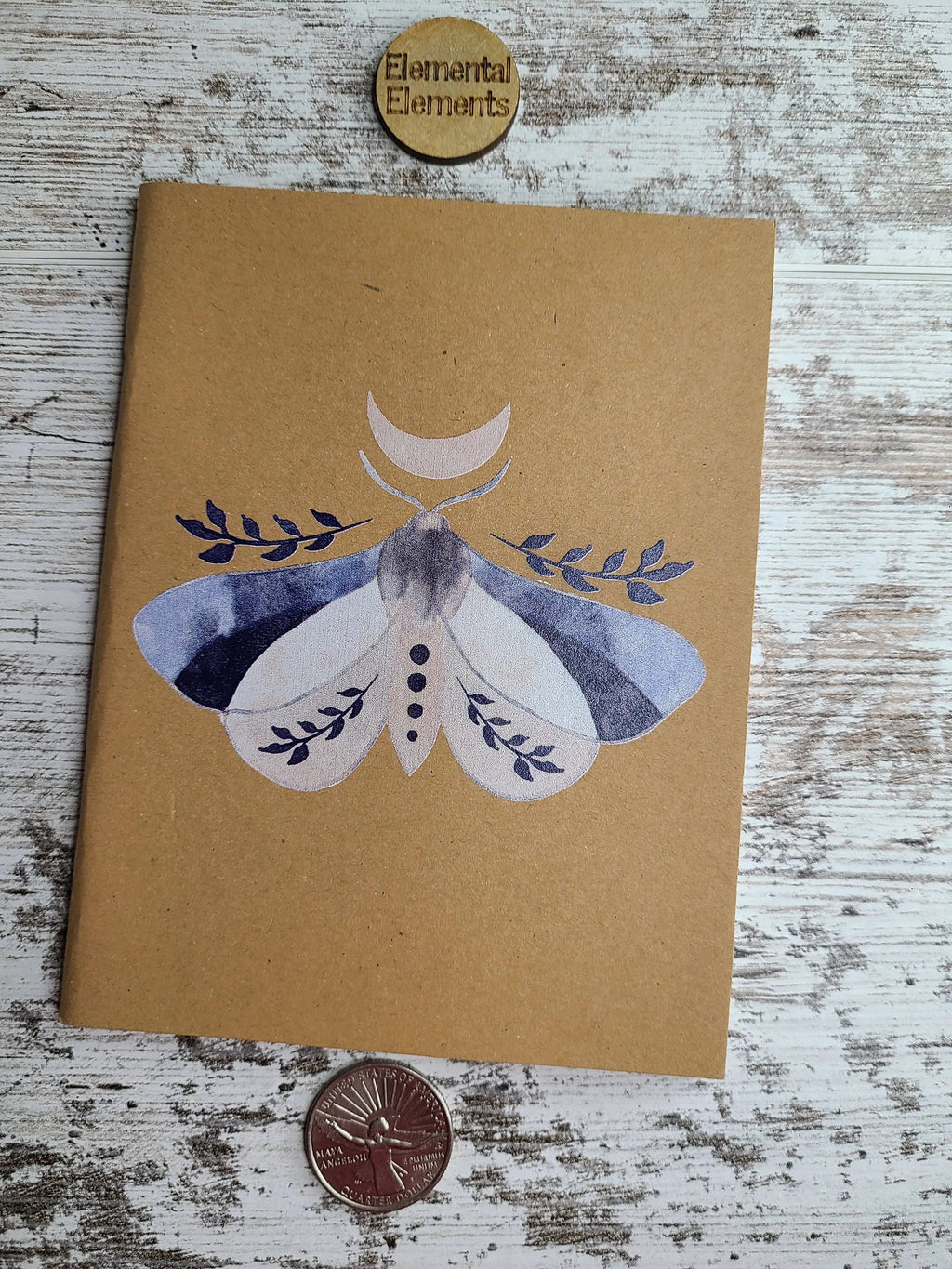 Watercolor Moon Moth Journal | | Wiccan Center