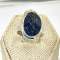 Sterling Silver Rough Oval Labradorite Ring - Size 6 - Intuition, Protection & Transformation | Rings | Wiccan Center