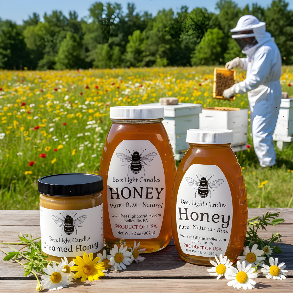 Raw Natural Honey North Eastern USA Local Pure Golden Fresh | honey | Wiccan Center