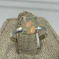 Sterling Silver Faceted Oval Ethiopian Opal Ring - Size 7 - Intuition, Creativity & Inner Light | Rings | Wiccan Center