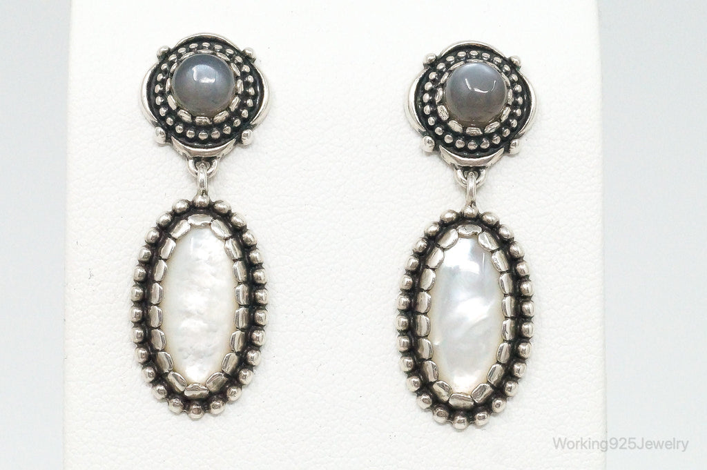 Native Carolyn Pollack Relios Grey Moonstone Mother Of Pearl S. Silver Earrings | Jewelry > Earrings | Wiccan Center
