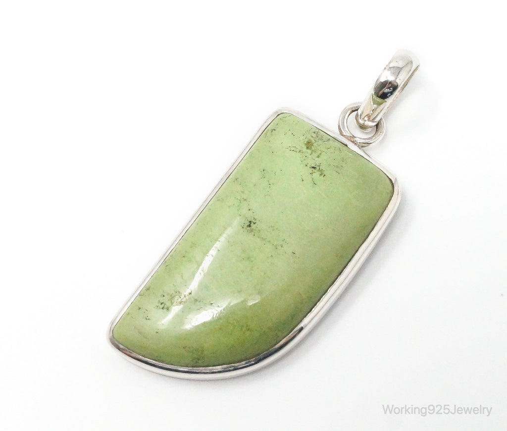 Large Designer Supreme Jewelers Green Turquoise Sterling Silver Necklace Pendant | Jewelry > Necklaces > Pendants | Wiccan Center
