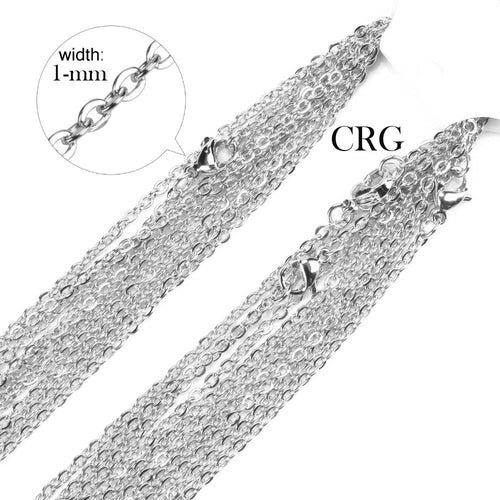 316 Grade Stainless Steel Rolo Chain (1 Piece) Size 16 Inches | Stainless Steel | Wiccan Center
