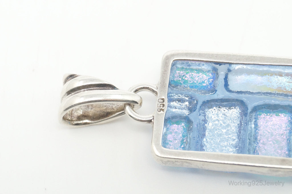 Vintage Large Art Glass 900 Silver Necklace Pendant | Jewelry > Necklaces > Pendants | Wiccan Center
