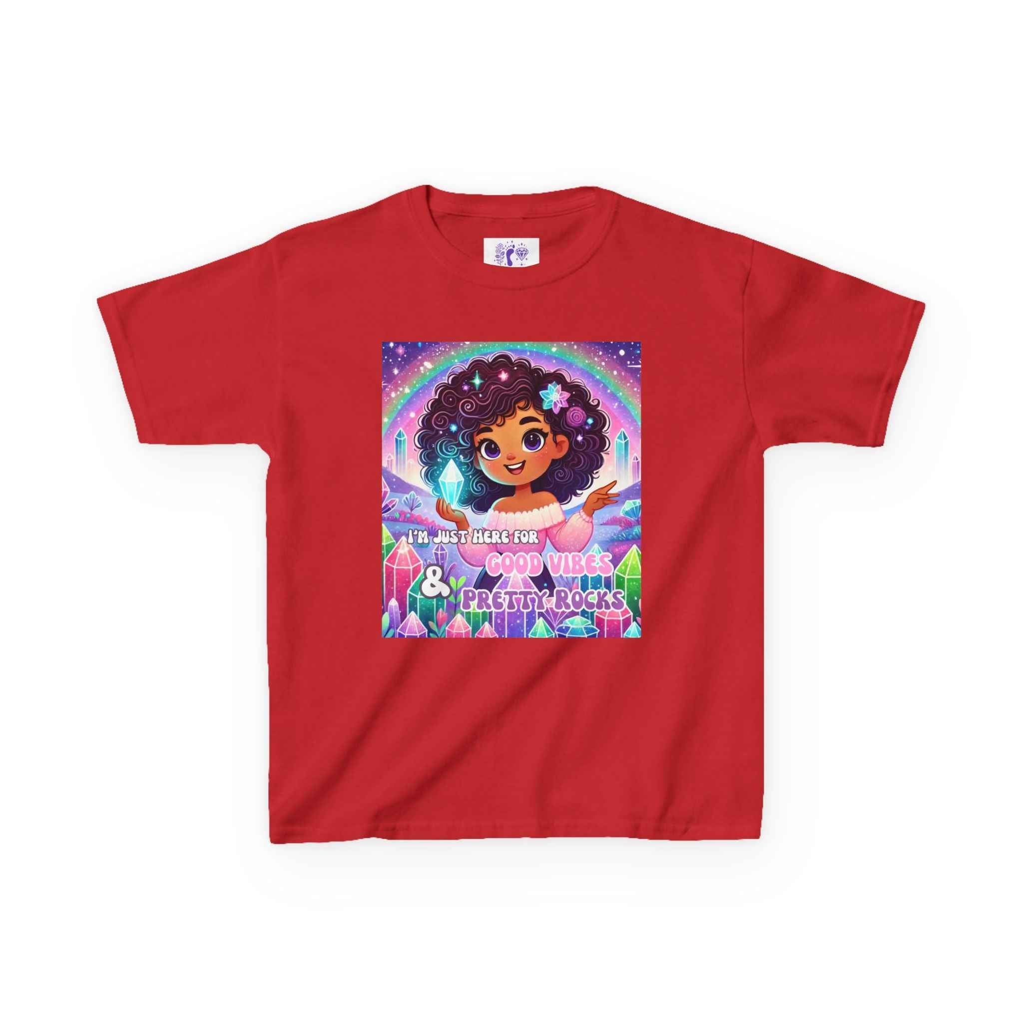 Kids TShirt 'I'm Just Here for Good Vibes and Pretty Rocks' | Kids clothes | Wiccan Center