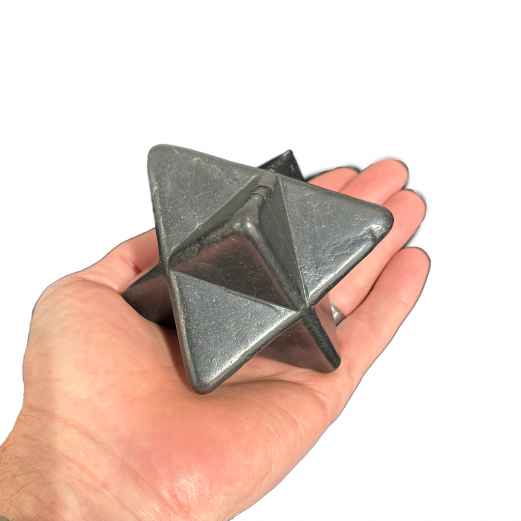 Shungite Merkaba Star -Sacred Geometry | Crystals & Minerals > Figurines | Wiccan Center