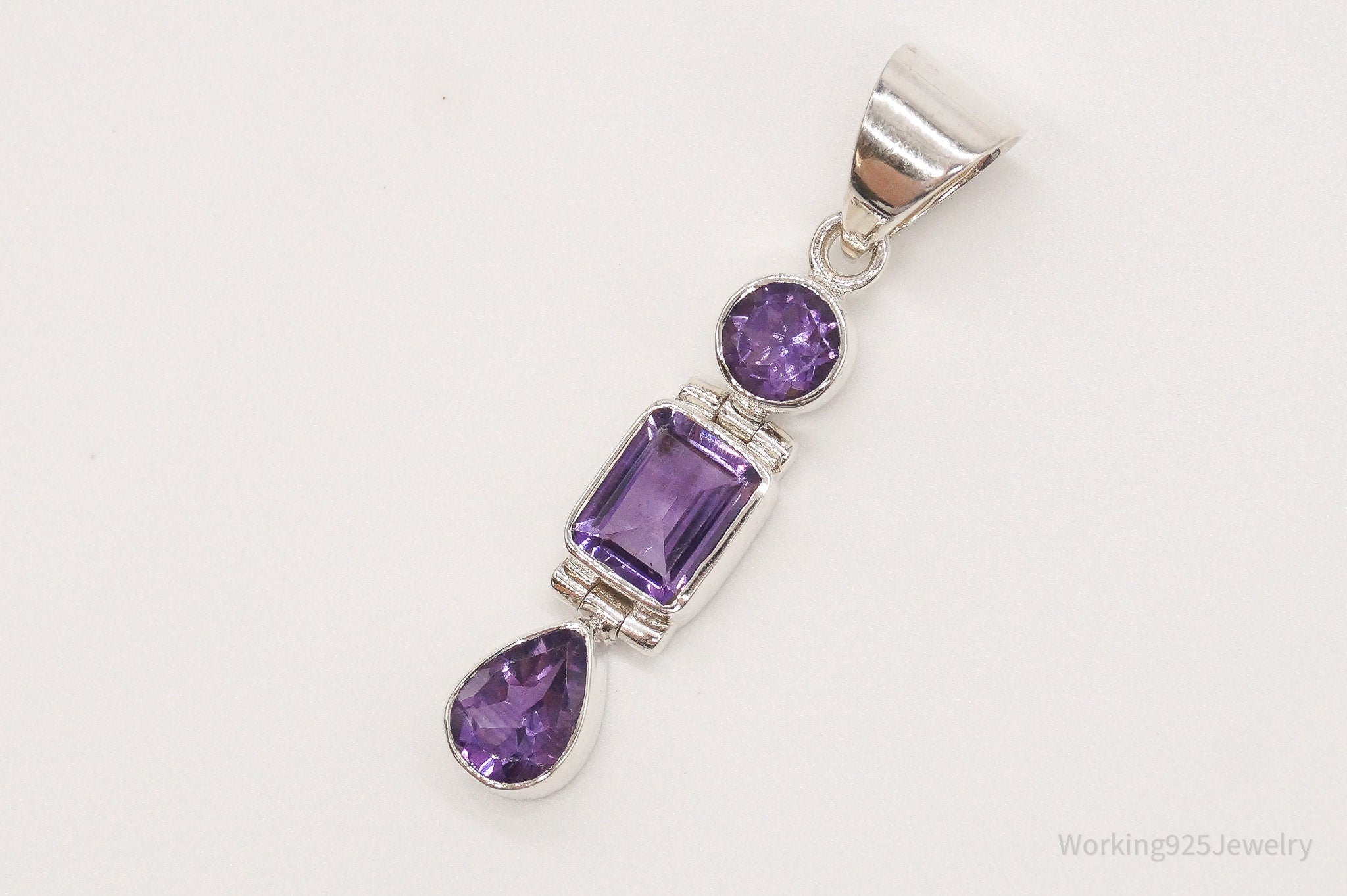 Vintage Designer Aryo Amethyst Sterling Silver Pendant | Jewelry > Necklaces > Pendants | Wiccan Center