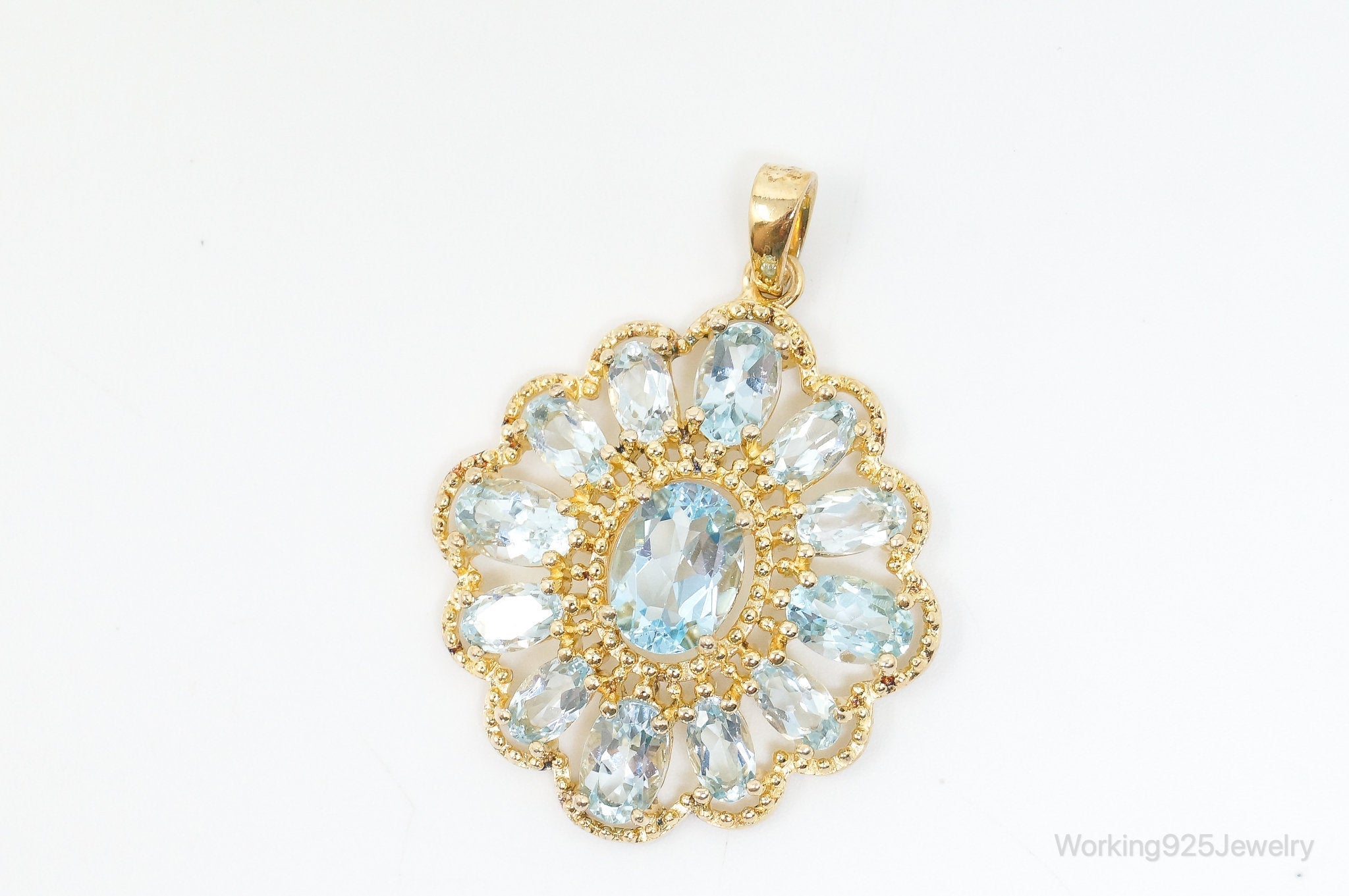 Designer Ross Simons Blue Topaz Gold Over Sterling Silver Pendant | Jewelry > Necklaces > Pendants | Wiccan Center