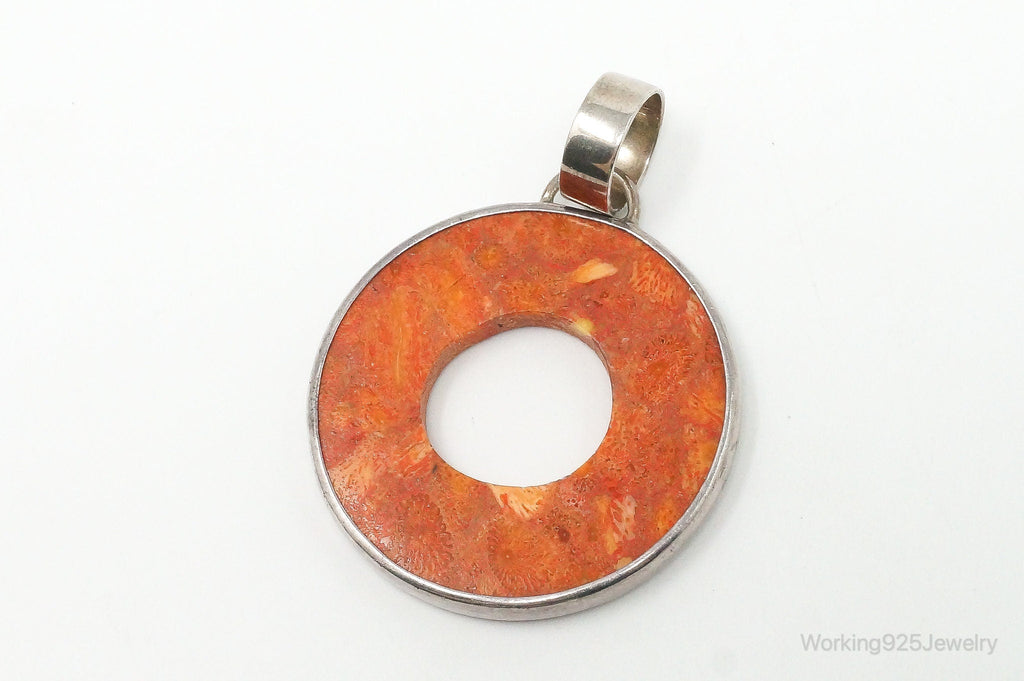 Retired Designer Silpada Coral Halo Sterling Silver Pendant | Jewelry > Necklaces > Pendants | Wiccan Center