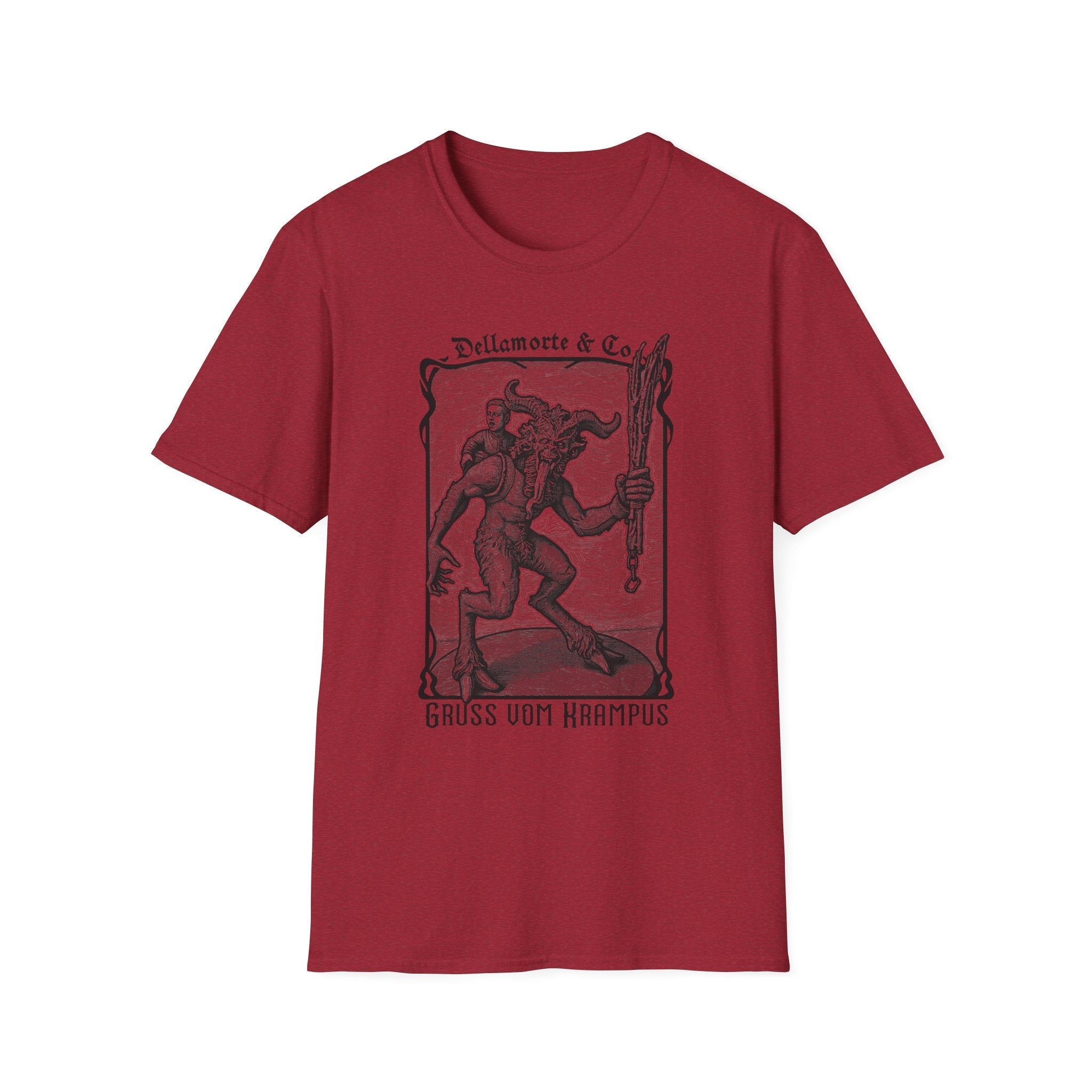 Krampus Greetings Unisex T-Shirt, Gothic Holiday Tee, Dellamorte Alternative Shirt, Christmas Gift, Xmas Devil Tee, Graphic Krampusnacht