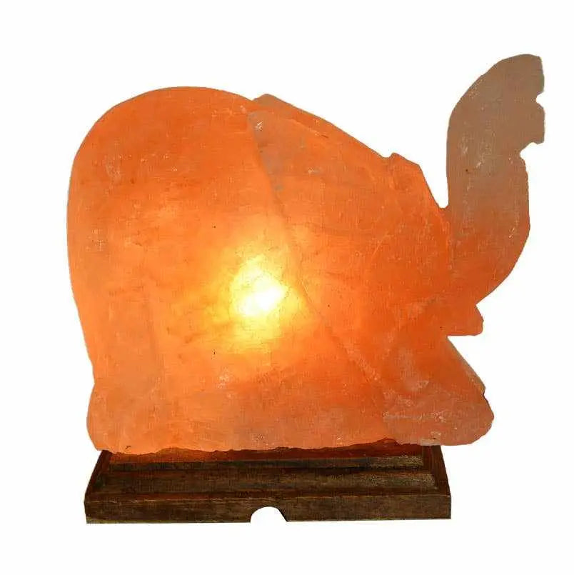 Elephant Shaped Salt Lamp - 9" avg. - Cord, Bulb, Dimmer | Lamp | Wiccan Center