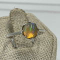 Sterling Silver Crown Set Circle Ethiopian Opal Ring - Size 8 - Intuition, Creativity & Inner Light | Rings | Wiccan Center