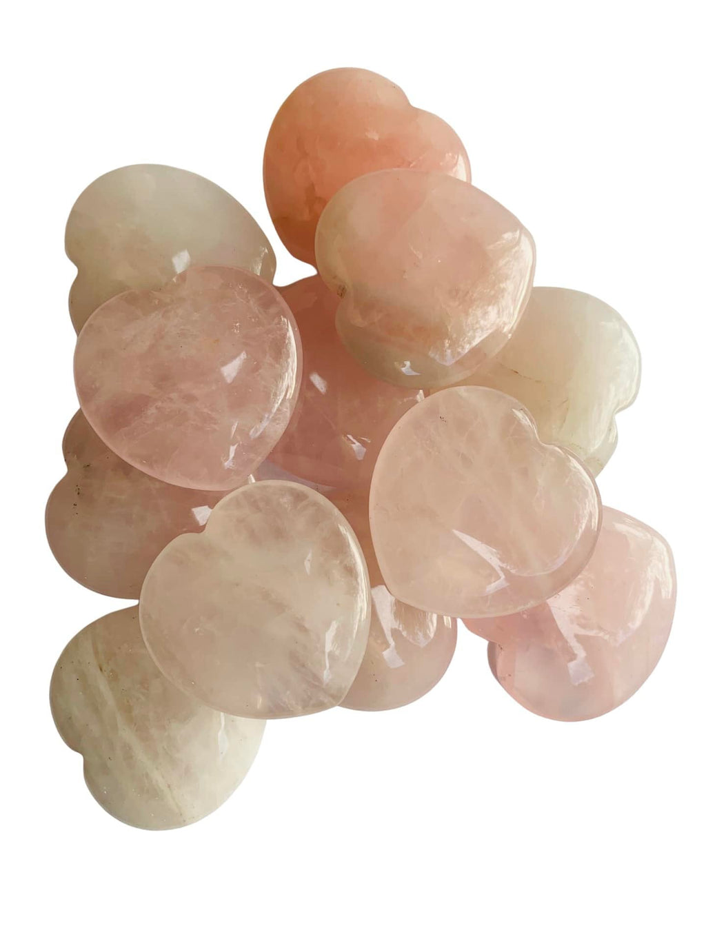 Rose Quartz Heart Palm Stone | | Wiccan Center