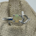 Sterling Silver Heart Ethiopian Opal Ring - Size 8 - Intuition, Creativity & Inner Light | Rings | Wiccan Center