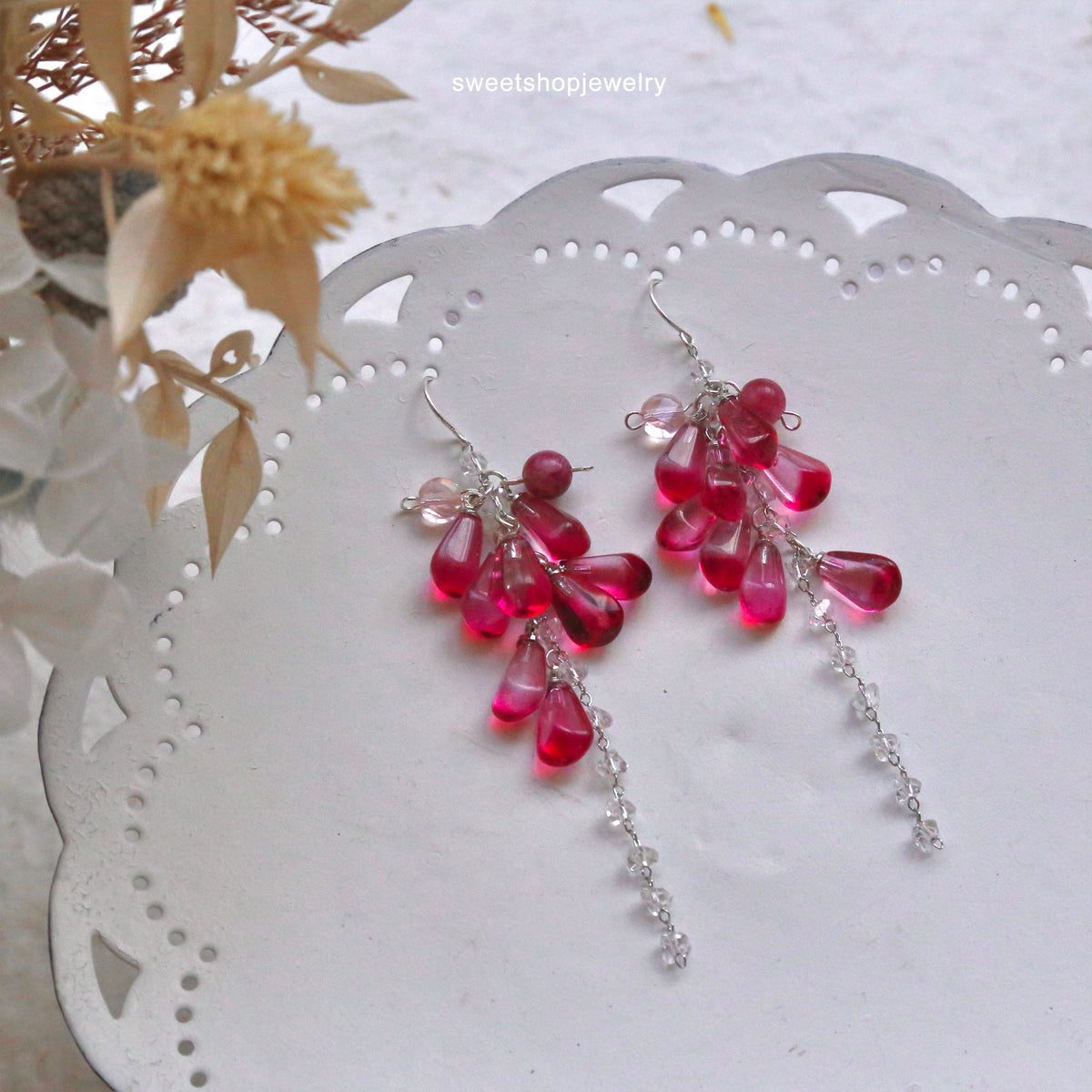 Pomegranate Seed Earrings