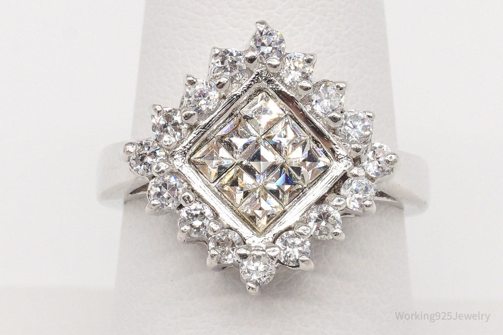 Vintage Cubic Zirconia Sterling Silver Ring - Size 8 | Jewelry > Rings | Wiccan Center