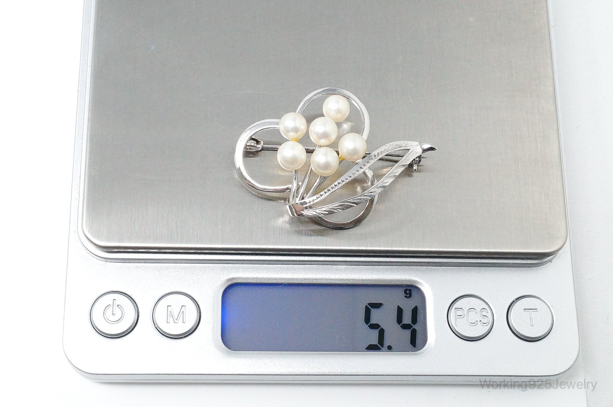 Antique Pearl Sterling Silver Brooch Pin | Jewelry > Brooches, Pins & Clips | Wiccan Center