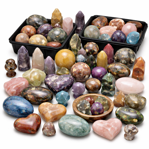 100 LB Super Mixed Crystal Carvings & Freeforms – Bulk Lot | | Wiccan Center