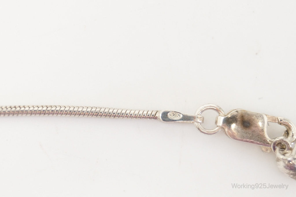 Serotonin Molecule Sterling Silver Necklace | Jewelry > Necklaces > Pendants | Wiccan Center