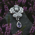 Scottish Aberdeen Thistle Necklace in Sterling Silver | Pendant | Wiccan Center
