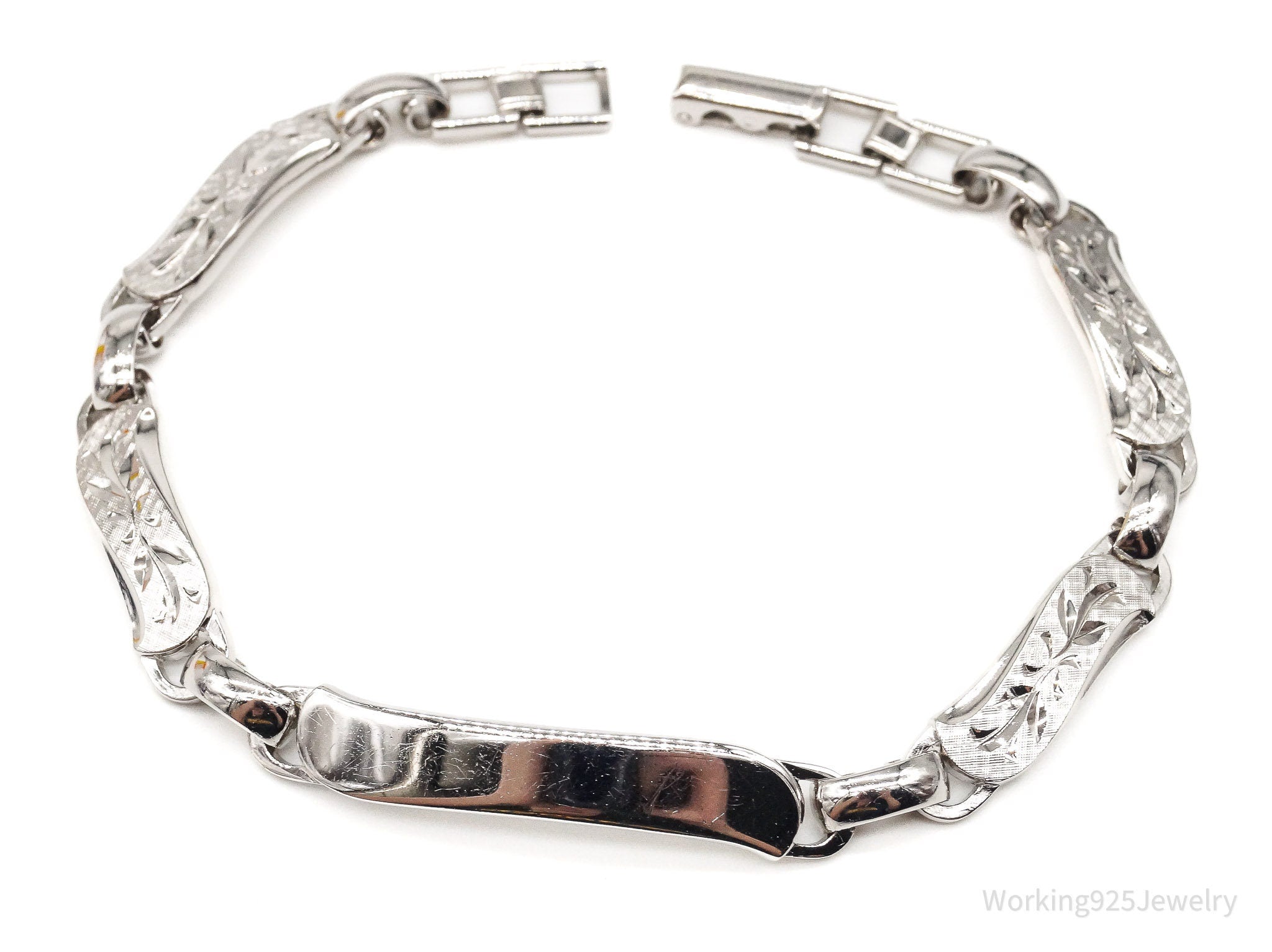 Vintage Designer LaMode Name ID Bar Sterling Silver Bracelet | Jewelry > Bracelets | Wiccan Center