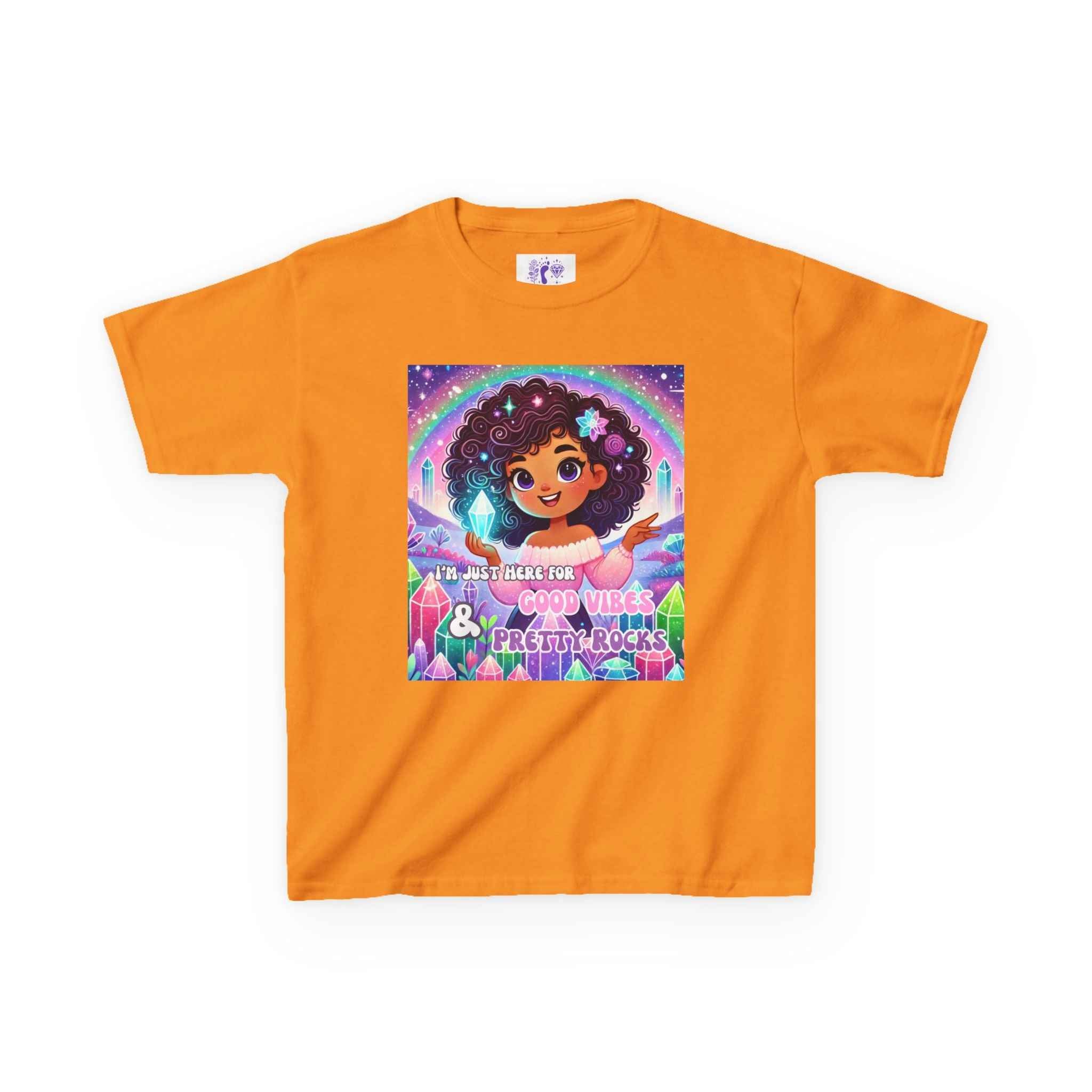 Kids TShirt 'I'm Just Here for Good Vibes and Pretty Rocks' | Kids clothes | Wiccan Center