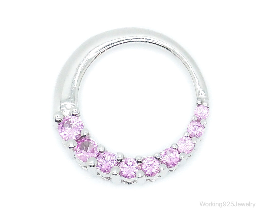 10K White Gold Pink Sapphire Sterling Silver Necklace Pendant | Jewelry > Necklaces > Pendants | Wiccan Center