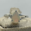 Sterling Silver Split Banded Teardrop Ethiopian Opal Ring- Size 9 - Intuition, Creativity & Inner Light | Rings | Wiccan Center