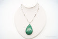 Vintage Large Malachite Sterling Silver Necklace | Jewelry > Necklaces > Pendants | Wiccan Center