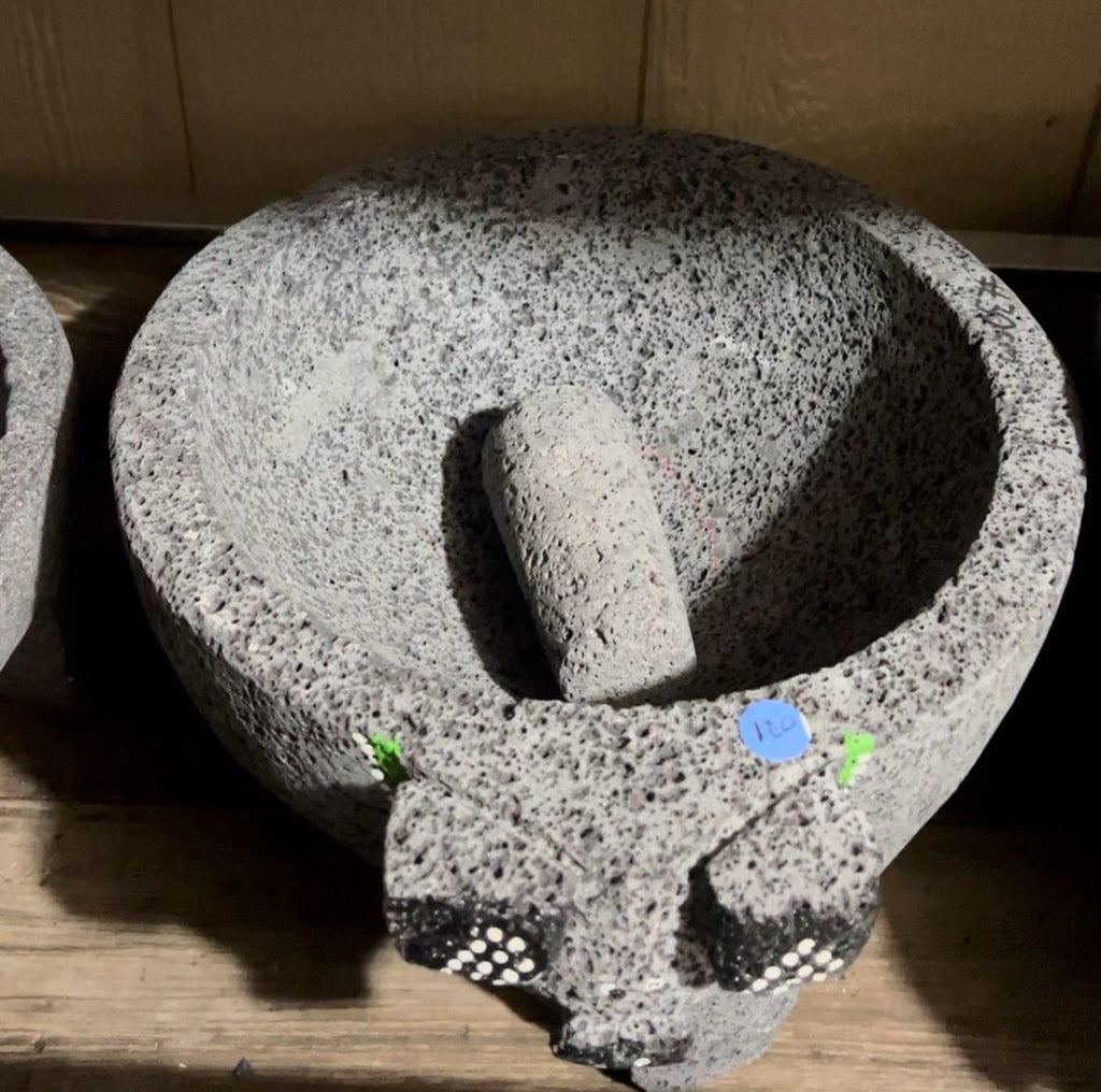 Molcajete Puerco Original 100% Lava Volcanic Stone Mortar and Pestle | | Wiccan Center