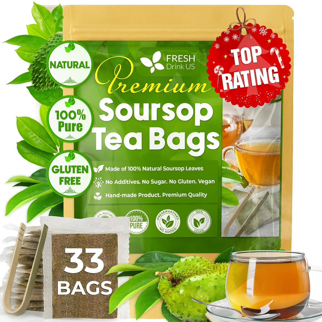 40 Premium Soursop Graviola Leaf Tea Bags, 100% Natural and Pure from Soursop Leaves, Handmade, Made With Natural Materials-Corn Fiber Tea Bag, Sugar/Caffeine/Gluten Free, Hoja Guanabana Tea | Tea | Wiccan Center