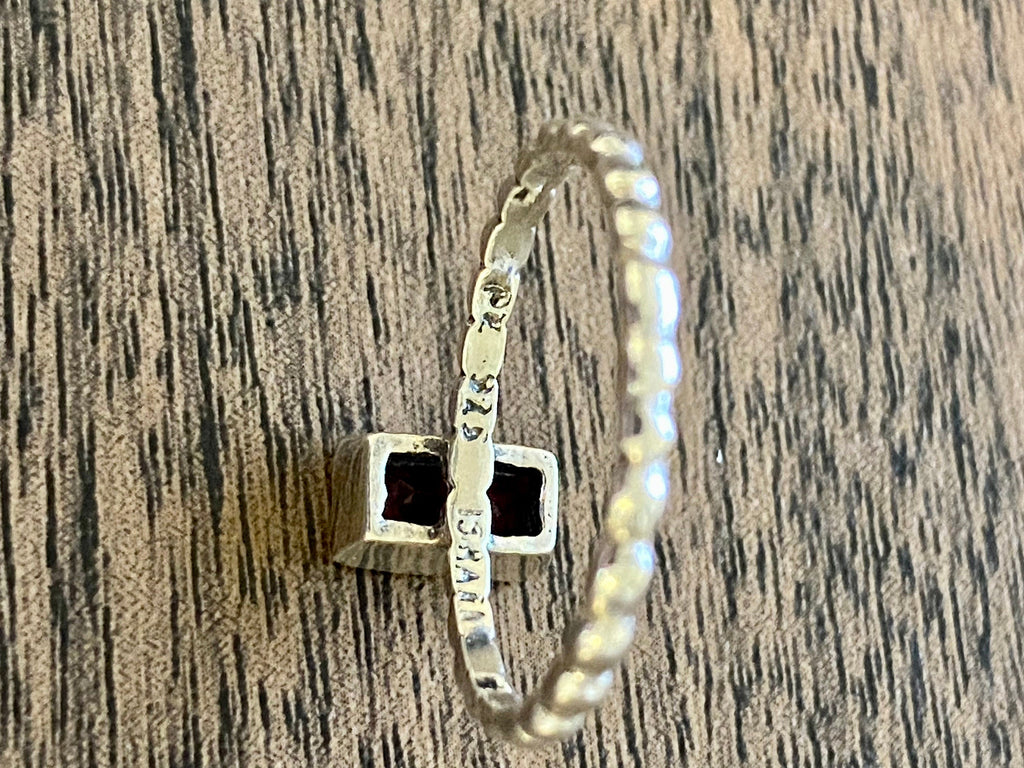 Vintage Israel Designer Paz PZ Garnet Sterling Silver Ring - Size 10.25 | Jewelry > Rings | Wiccan Center