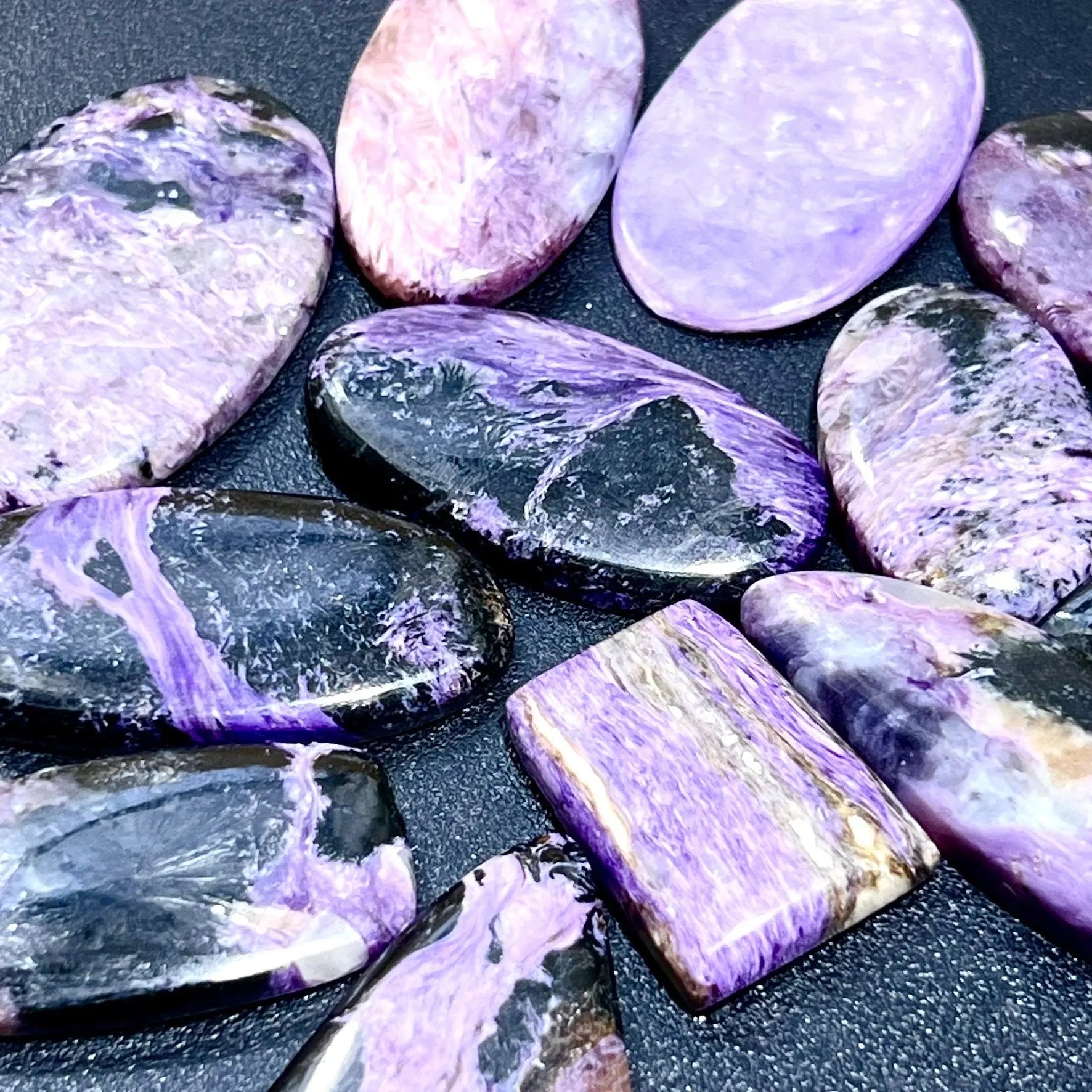 Purple Charoite Cabochons | Craft Supplies & Tools > Beads, Gems & Cabochons > Cabochons | Wiccan Center