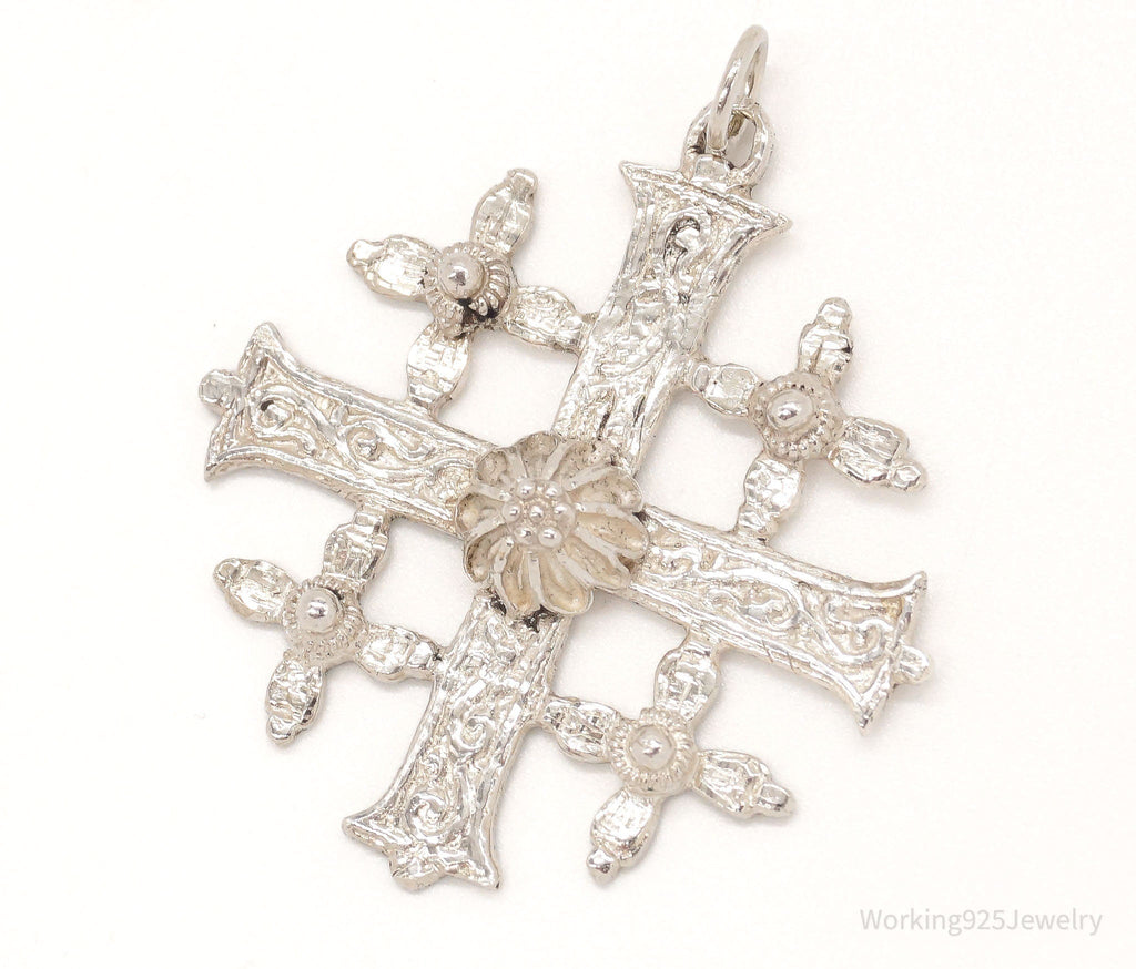 Vintage Large Jerusalem Cross 800 Silver Pendant | Jewelry > Necklaces > Pendants | Wiccan Center