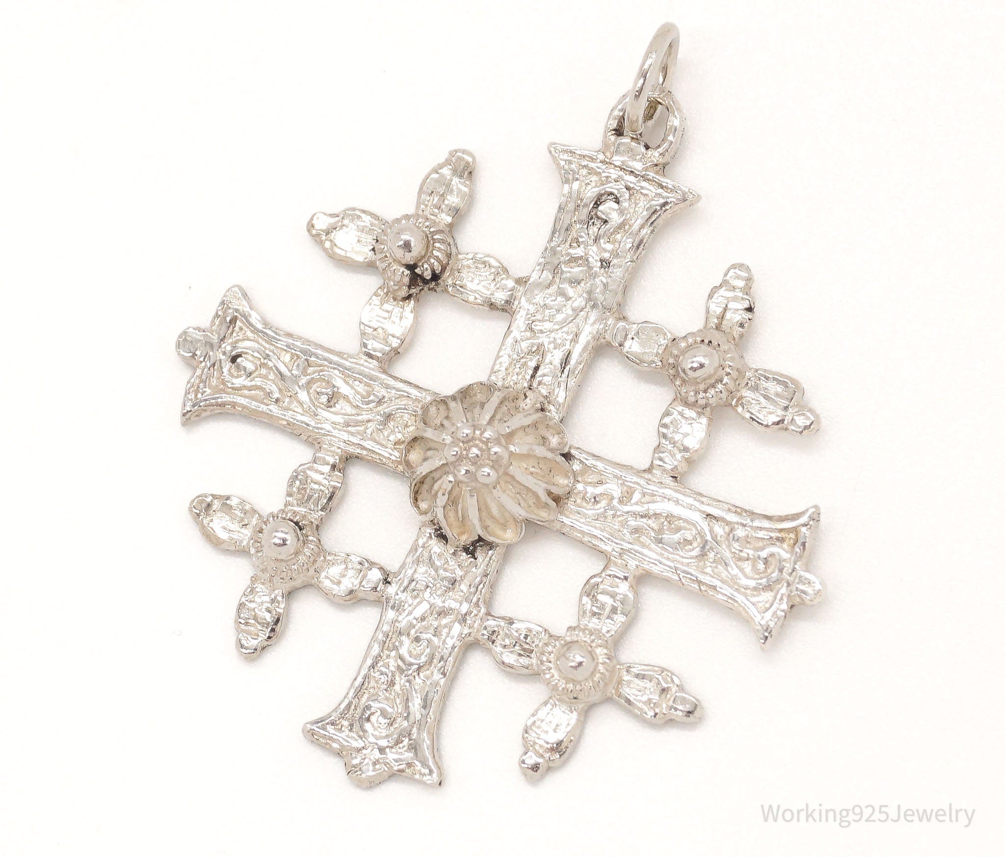Vintage Large Jerusalem Cross 800 Silver Pendant | Jewelry > Necklaces > Pendants | Wiccan Center