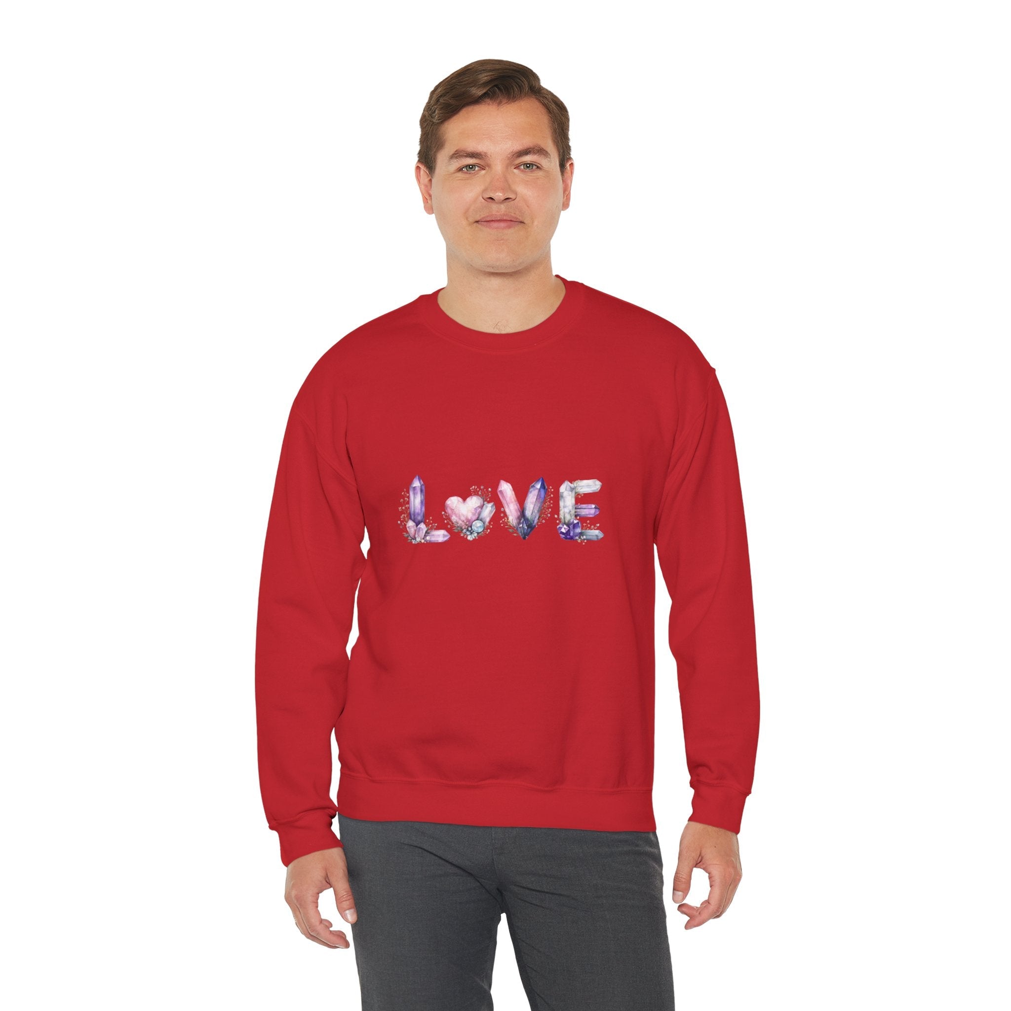 LOVE Crystal Letter Design | Sweatshirt | Wiccan Center
