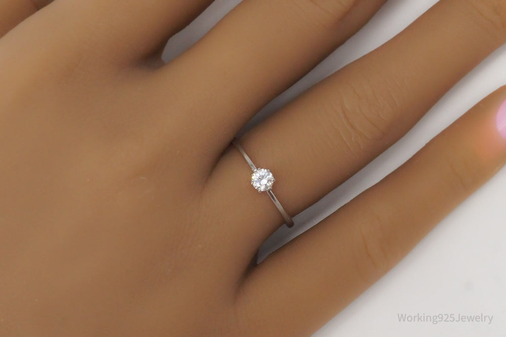 Vintage Cubic Zirconia Sterling Silver Ring - Size 6.75 | Jewelry > Rings | Wiccan Center