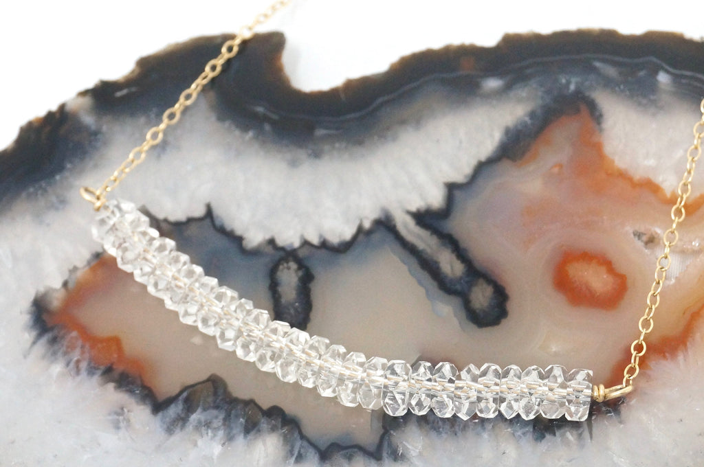 Vintage Designer Deb Guyot Quartz 14K Gold Filled Sterling Silver Necklace | Jewelry > Necklaces > Pendants | Wiccan Center