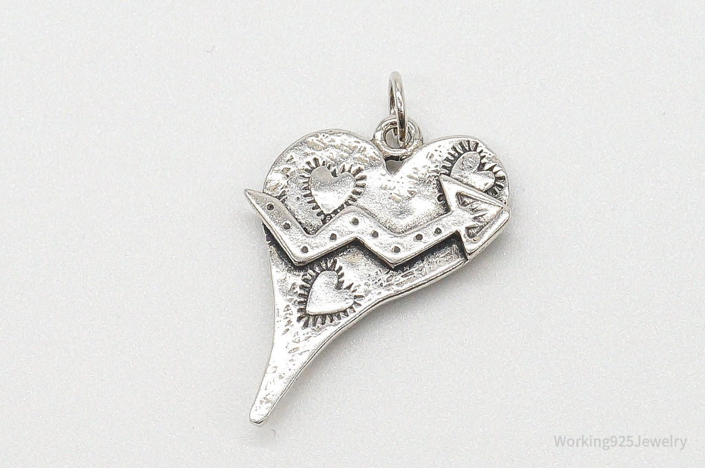 Vintage Artsy Heart Sterling Silver Pendant | Jewelry > Necklaces > Pendants | Wiccan Center