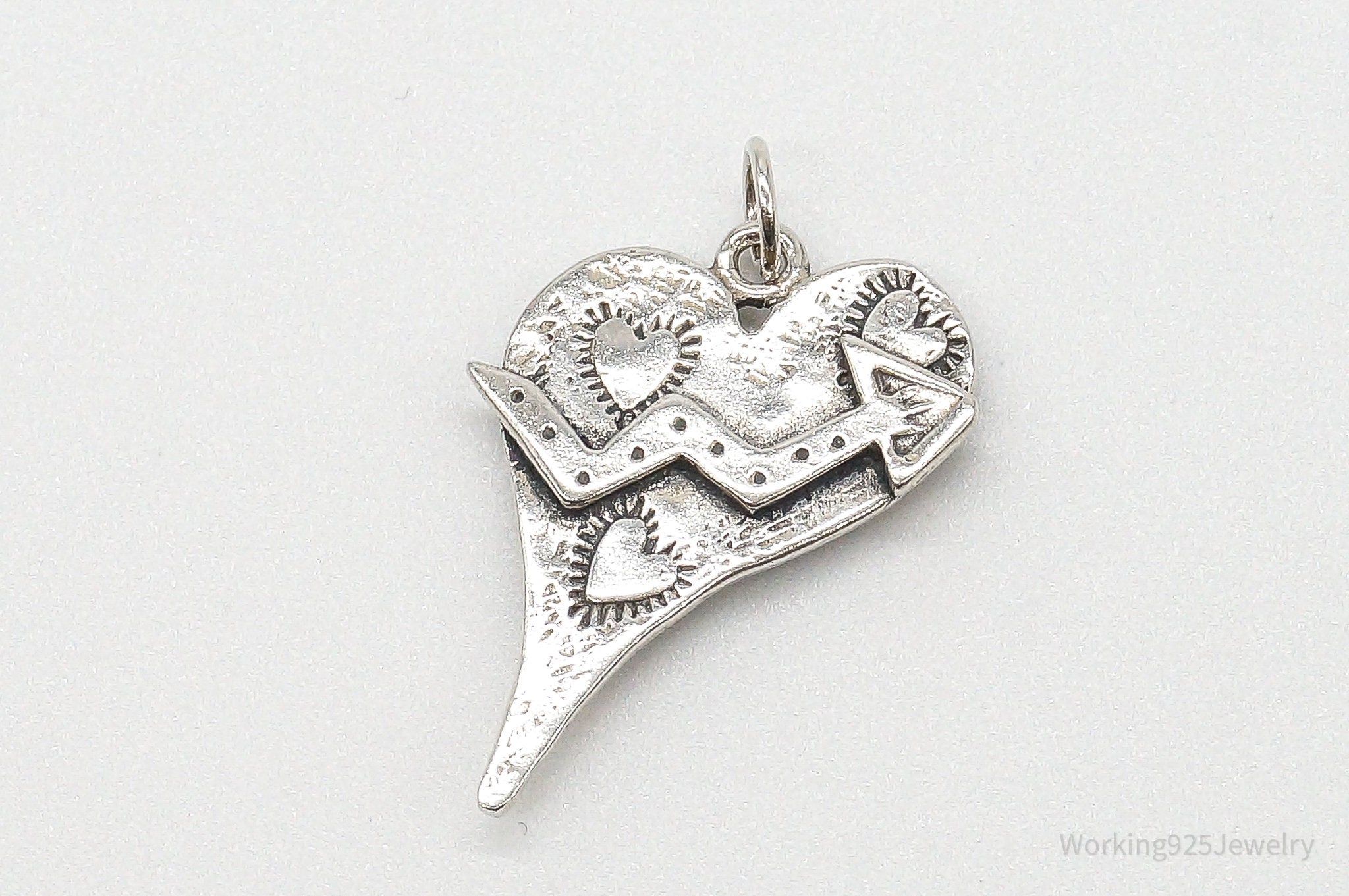 Vintage Artsy Heart Sterling Silver Pendant | Jewelry > Necklaces > Pendants | Wiccan Center