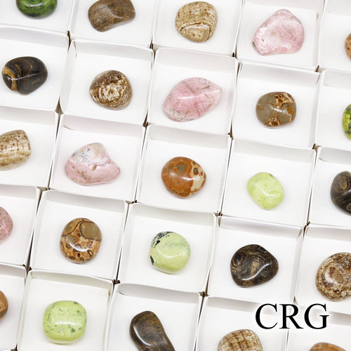 35 Piece Flat - Tumbled Stones from Peru | Mix Gemstones | Wiccan Center