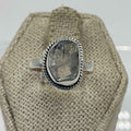 Sterling Silver Bezeled Herkimer Diamond Ring - Size 6 - Clarity, Intuition & Alignment | Rings | Wiccan Center