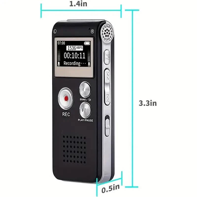 8GB Digital Voice Recorder & MP3 Player – Portable Audio for Meetings & Lectures | Audio Accessories | Wiccan Center