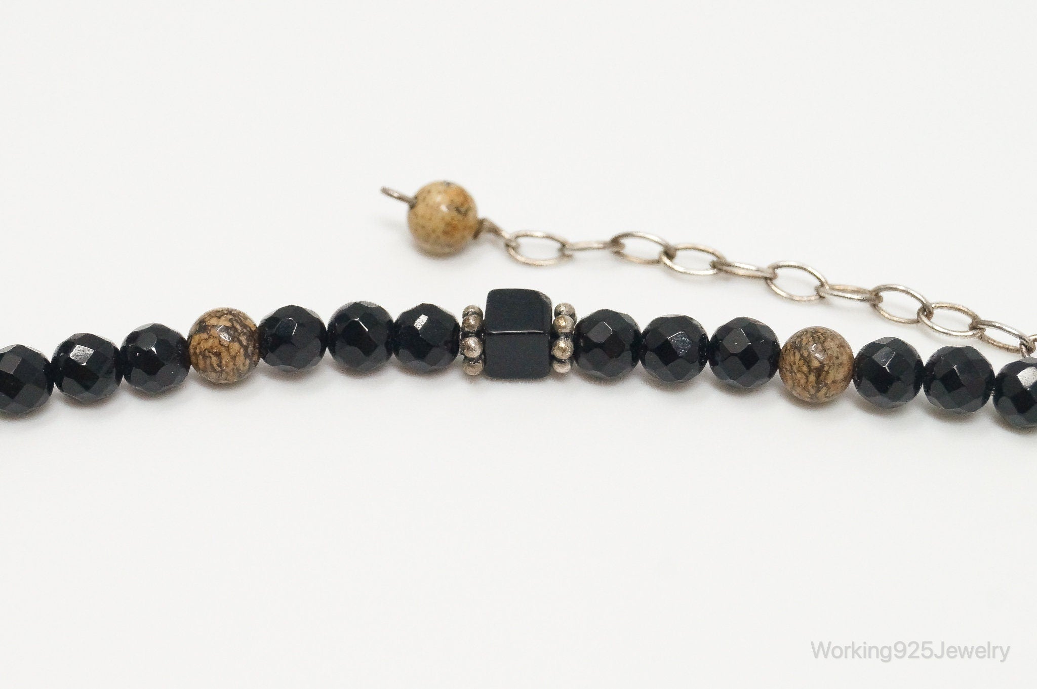 Designer SAJEN Black Onyx Jasper Beads Sterling Silver Necklace | Jewelry > Necklaces > Pendants | Wiccan Center