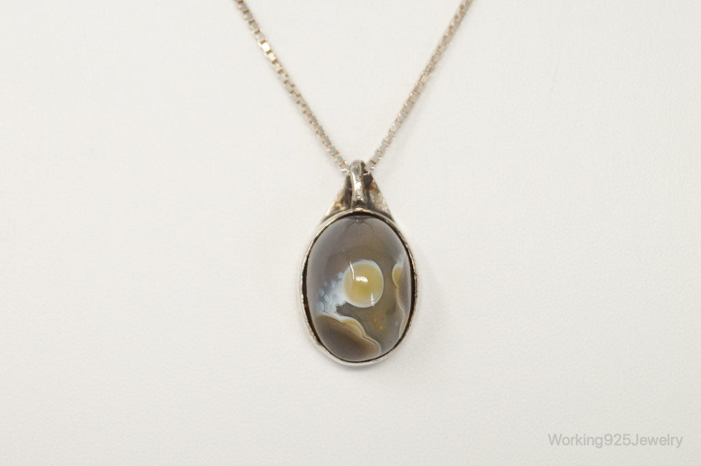Vintage Agate Sterling Silver Necklace | Jewelry > Necklaces > Pendants | Wiccan Center