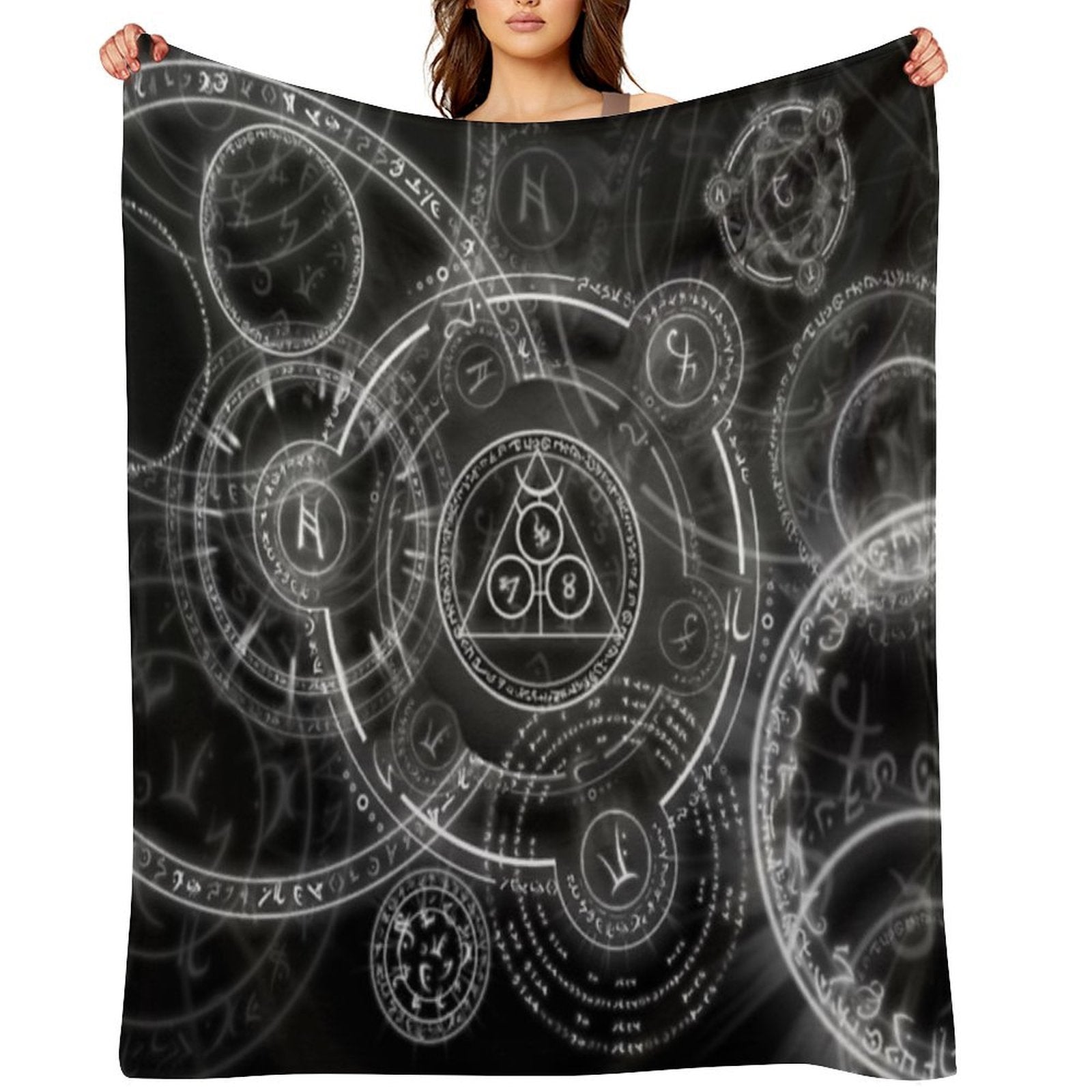 Viking Runes Travel-friendly Throw Blanket